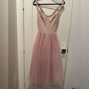 Free People x Intimately FP Let's Talk Tutu Slip Dress In Fallen Rose, Medium sz